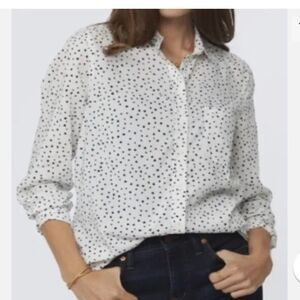 Beachlunchlounge lips heart button down shirt S